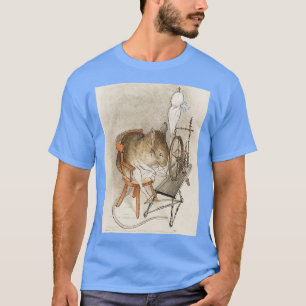 En mus på hans spinninghjul med Beatrix-Potter T Shirt