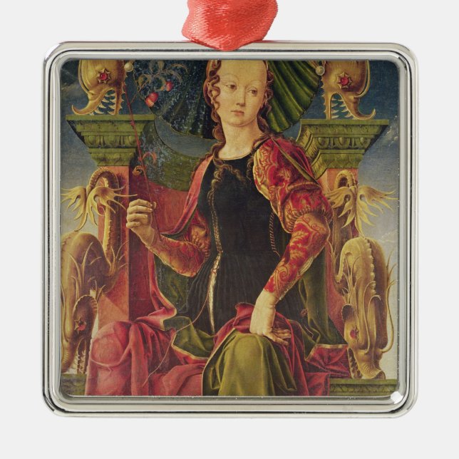 En musa, c.1455-60 julgransprydnad metall (Framsidan)