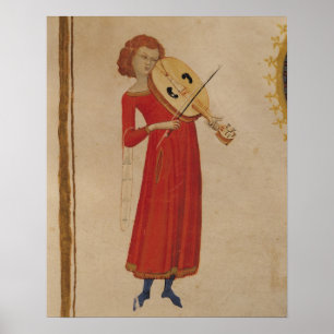 En musiker, från "De Musica" vid Boethius Poster