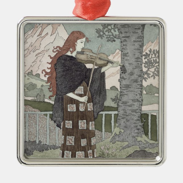 En musiker julgransprydnad metall (Framsidan)