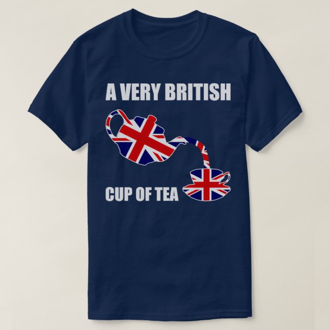 En mycket brittisk Kopp i Tea T Shirt (Design framsida)