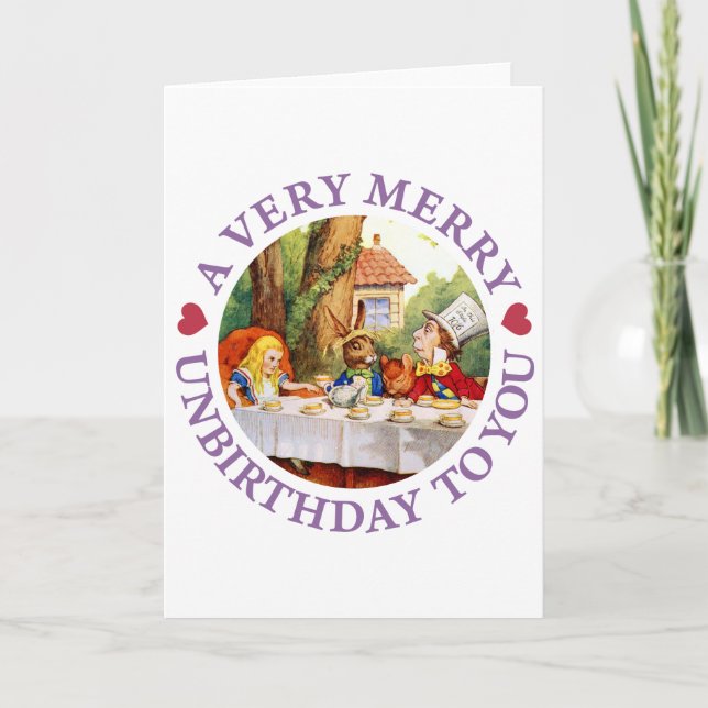 EN MYCKET GLAD UNBIRTHDAY TILL DIG HELGKORT (Framsida)