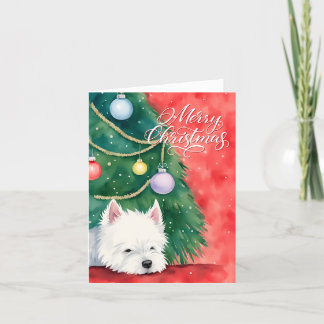 En mycket god jul i Westie hund Helgkort