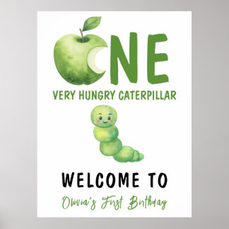 En Mycket Hungrig Fjärils Första Födelsedagsfest Poster