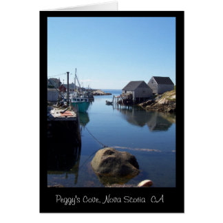En mycket liten Cove i Nova Scotia, CA Hälsningskort