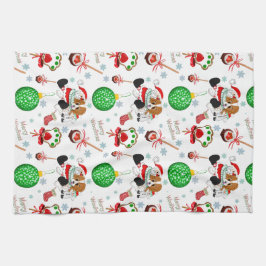 En mycket Merry Cavalier Kung Charles jul Kökshandduk