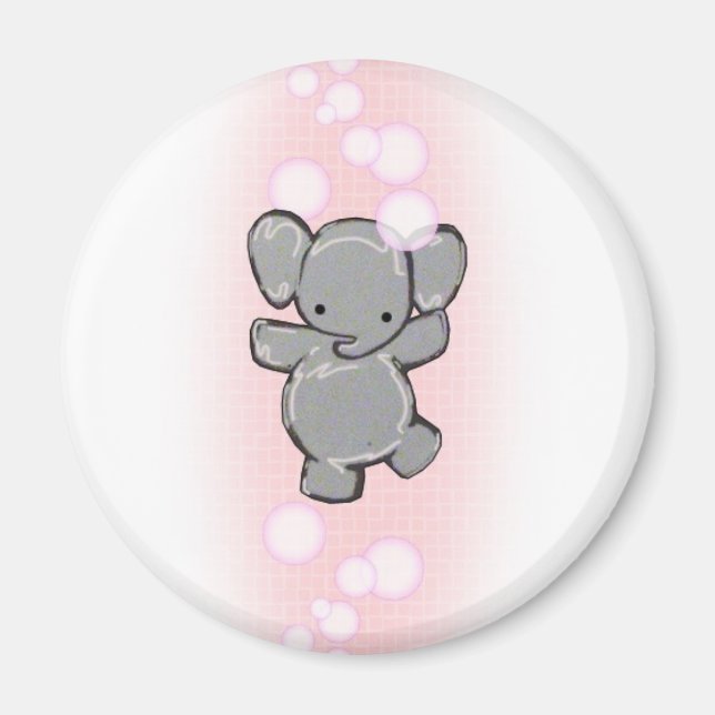 en mycket ren elefantmagnet magnet (Framsidan)