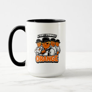 En Mycket Starkt Orange – Trump Tecknad Parodi Mugg
