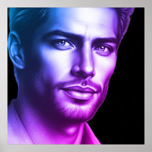 En mycket stilig ung man på en 24x24 väggposter poster