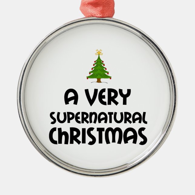 EN MYCKET SUPERNATURAL CHRISTMAS JULGRANSPRYDNAD METALL (Framsidan)