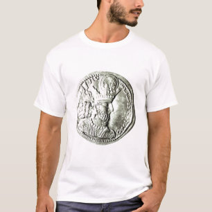 En mynta som visar, profilerar av Shapur II, Tee