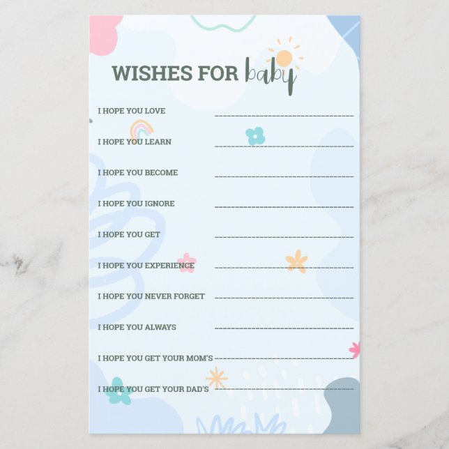 En mysig baby showerlek förutspå framtiden (Framsida)