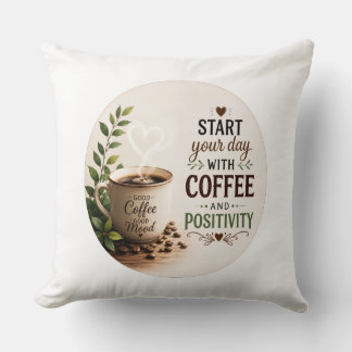 En mysig kaffetematisk kudde