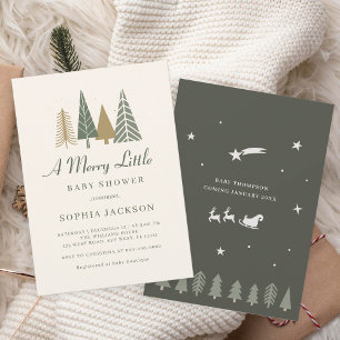 En mysig liten vinter-babyshower inbjudningar