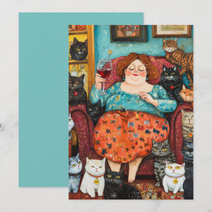 En Mysigt kvällstid med barnfri katt Dam Inbjudningar