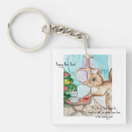 En mysigt teckning av en söt ekorre