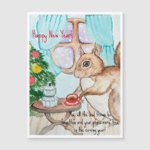 En mysigt teckning av en söt ekorre