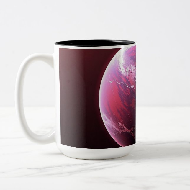 En Mysterisk Vacker Planet Två-Tonad Mugg (Vänster)