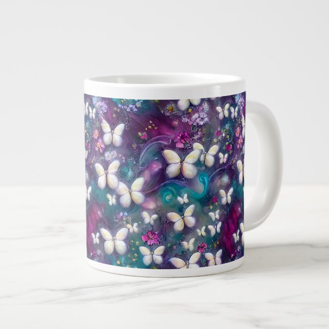 En mystisk fjäril serie design 5 jumbo mugg (Framsida höger)