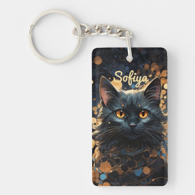 En mystisk majestät svart katt glitter namn (Framsidan)