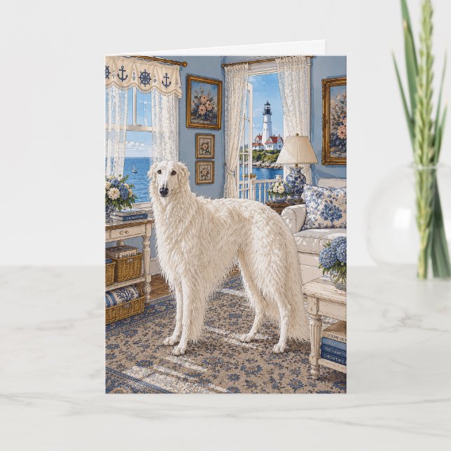 En Nantucket Borzoi  Kort (Framsida)