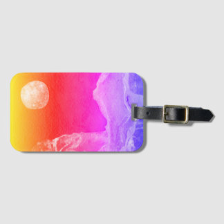 En nära bild av fantasivärlden och deras måne bagagebricka