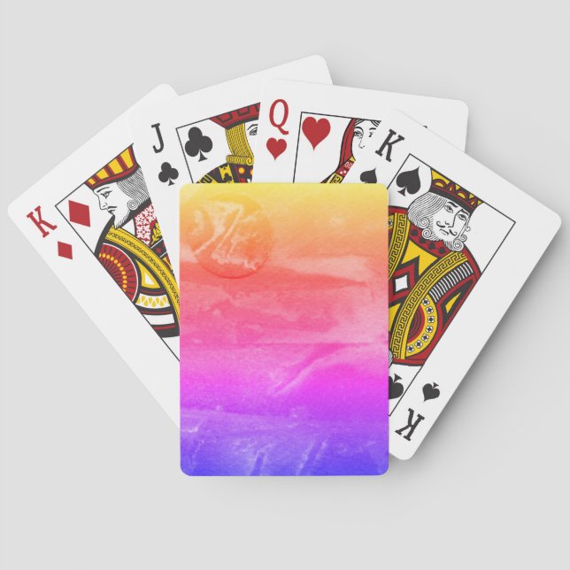 En nära bild av fantasivärlden och deras måne casinokort (Baksidan)