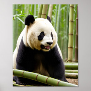 En nära Porträtt av en panda Poster