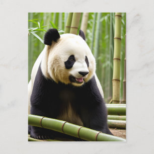En nära Porträtt av en panda Vykort