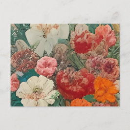 en närbild av blommor inbjudan vykort