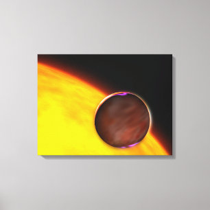 En närbild av ett extrasolar planet canvastryck