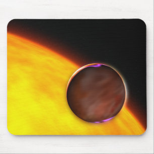 En närbild av ett extrasolar planet musmatta