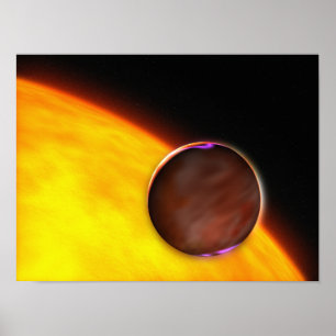 En närbild av ett extrasolar planet poster