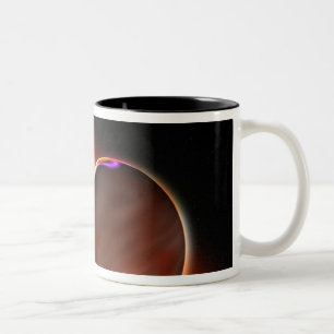 En närbild av ett extrasolar planet Två-Tonad mugg