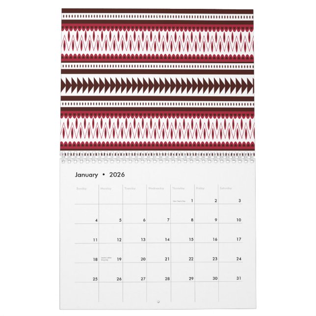 En närbild av ett färglöst skärm som visar en kalender (Jan 2026)