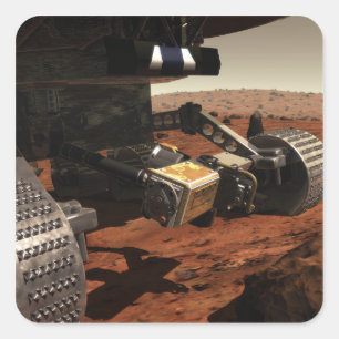 En närbild beskådar av armen på NASA fördärva Fyrkantigt Klistermärke