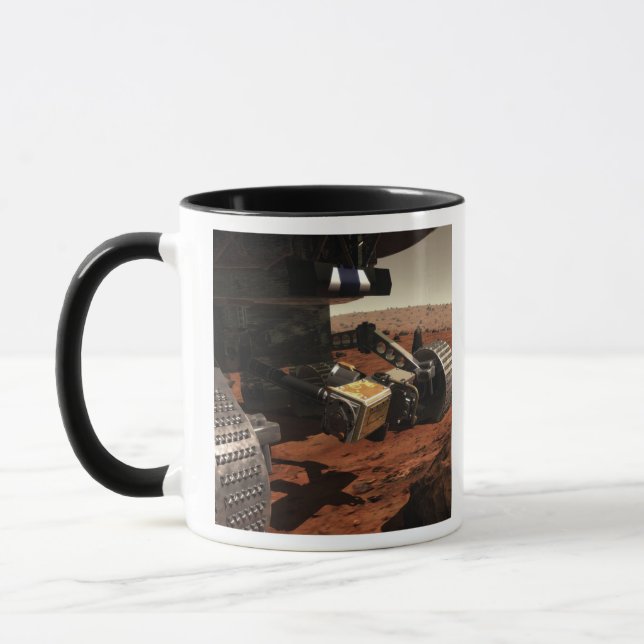 En närmare bild av arm på NASA:s Mars Mugg (Vänster)