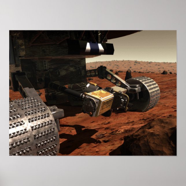 En närmare bild av arm på NASA:s Mars Poster (Framsidan)