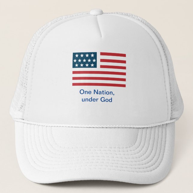 "En nation.." Amerikansk Flagga Keps (Framsida)