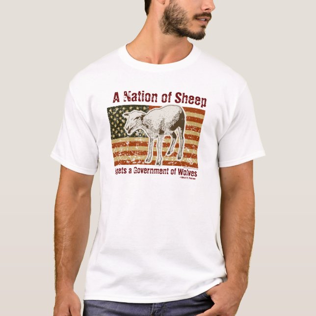 En nation av fårT-tröja Tee Shirt (Framsida)