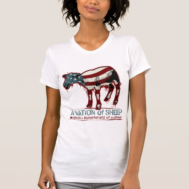 En nation av fårT-tröja Tee Shirt (Framsida)
