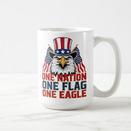 En nation en flagga en örn Patriotisk kaffemugg
