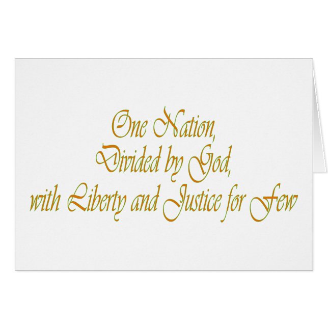 En nation... hälsningskort (Framsidan Horizontal)