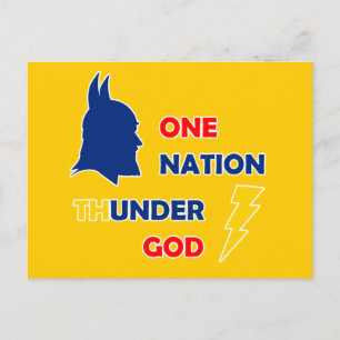 En nation Thunder Gud Vykort
