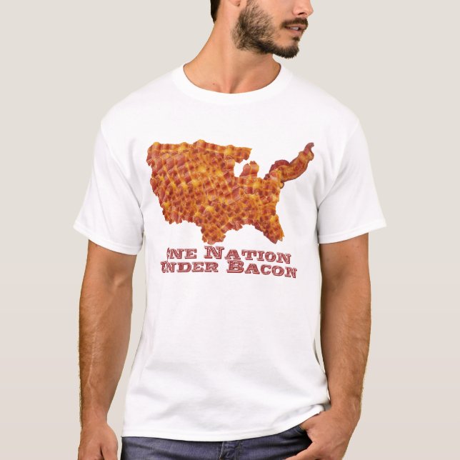 En nation under bacon t-shirt (Framsida)