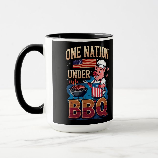 En nation under BBQ – Vintage Grillmästare Mugg (Vänster)