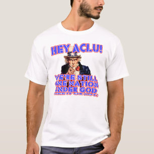 En nation under den anti-ACLU T-tröja för gud T-shirt