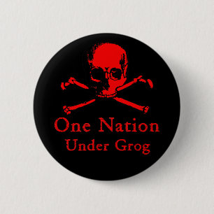 En nation under Grog knäppas (den röda skallen) Knapp