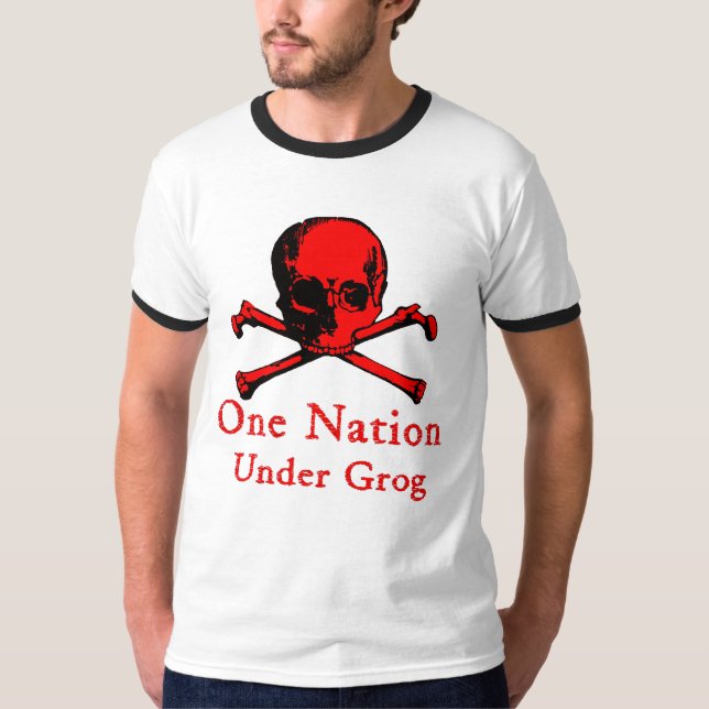 En nation under Grogt-skjortan (den röda Tee (Framsida)