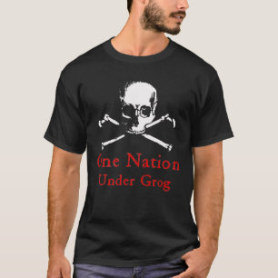 En nation under Grogt-skjortan (vitskallen) T-shirt